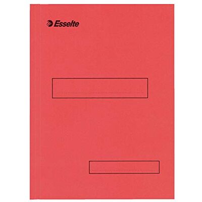 Leitz Esselte Cartelline portadocumenti con 2 lembi, 160 g, confezione da 100 pezzi, colore: rosso Leitz Esselte Cartelline portadocumenti con 2 lembi, 160 g, confezione da 100 pezzi, colore: rosso