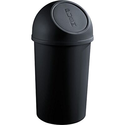 Helit -Contenitore per rifiuti con coperchio, 45 L, colore: nero Helit -Contenitore per rifiuti con coperchio, 45 L, colore: nero