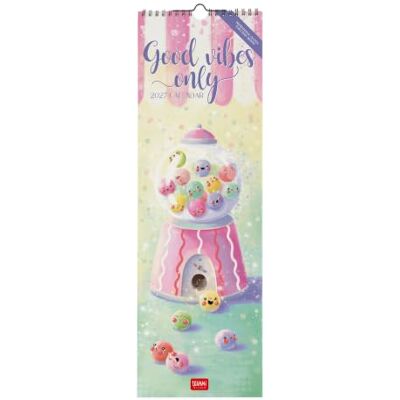 Legami Calendario da Parete 2027, Good Vibes Only, Calendario da Muro Piccolo, 12 Mesi e Planner Annuale, in 6 Lingue, Spazio per Note, Segni Zodiacali, Festività Internazionali, 16 x 49 cm Legami Calendario da Parete 2027, Good Vibes Only, Calendario da Muro Piccolo, 12 Mesi e Planner Annuale, in 6 Lingue, Spazio per Note, Segni Zodiacali, Festività Internazionali, 16 x 49 cm