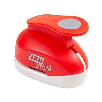 FIXO Perforatrice a forma di cerchio, 3,8 cm, colore: rosso, grande FIXO Perforatrice a forma di cerchio, 3,8 cm, colore: rosso, grande