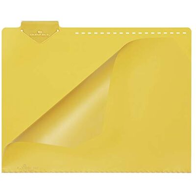 Durable Cartelline con Linguetta e Fori di Chiusura a Pressione, 23/24 x 30 cm, Giallo, Confezione da 50 Pezzi Durable Cartelline con Linguetta e Fori di Chiusura a Pressione, 23/24 x 30 cm, Giallo, Confezione da 50 Pezzi