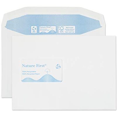 Blake Environmental 162 x 229 mm 90 g/m2 Portafoglio per spedizioni Gommato () Bianco, Confezione da 500 Blake Environmental 162 x 229 mm 90 g/m2 Portafoglio per spedizioni Gommato () Bianco, Confezione da 500