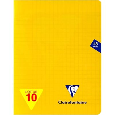 Clairefontaine Taccuini con graffette Mimesys, 17 x 22 cm, 48 pagine a quadretti grandi, carta bianca, 90 g, copertina in polipro, Clairefontaine Taccuini con graffette Mimesys, 17 x 22 cm, 48 pagine a quadretti grandi, carta bianca, 90 g, copertina in polipro,