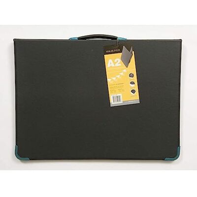 Exacompta Press-book in vinile nero: può contenere 20 buste trasparenti trasparenti 42x59.5 cm (non incluse), Tasca con elastico, cerniera e maniglia per il trasporto Exacompta Press-book in vinile nero: può contenere 20 buste trasparenti trasparenti 42x59.5 cm (non incluse), Tasca con elastico, cerniera e maniglia per il trasporto