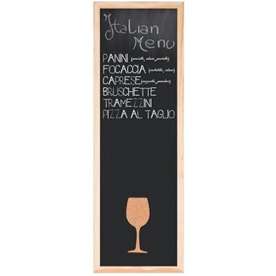 Bi-Office Lavagna Vino Combo Slim Essentials, 30 x 90 cm, Superficie Non Magnetica E In Sughero, Cornice In Pino Naturale Bi-Office Lavagna Vino Combo Slim Essentials, 30 x 90 cm, Superficie Non Magnetica E In Sughero, Cornice In Pino Naturale