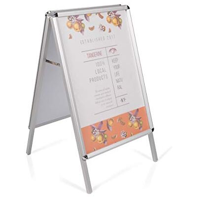 Bi-Office Cornice A Scatto Per Poster, Con Cornice A Cavalletto Bifacciale, 700x1000 mm Bi-Office Cornice A Scatto Per Poster, Con Cornice A Cavalletto Bifacciale, 700x1000 mm