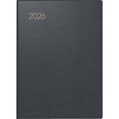 BRUNNEN Agenda tascabile mod. 731 2026 A6 pelle nera BRUNNEN Agenda tascabile mod. 731 2026 A6 pelle nera