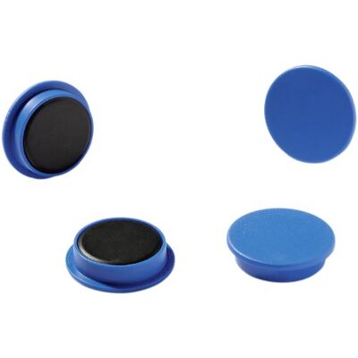 Durable Magneti in plastica colorata, 37 mm (diametro), forza magnetica 1000 P, azzurro, confezione da 20 pezzi Durable Magneti in plastica colorata, 37 mm (diametro), forza magnetica 1000 P, azzurro, confezione da 20 pezzi