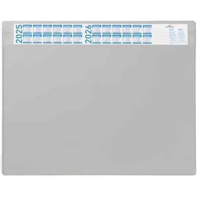 Durable Sottomano con Calendario, Copertina Trasparente Rimovibile, Antiscivolo, 650x520 mm, Grigio Durable Sottomano con Calendario, Copertina Trasparente Rimovibile, Antiscivolo, 650x520 mm, Grigio