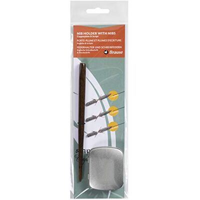 Brause Kit scrittura con portapenne e 3 pennini Ecolière Brause Kit scrittura con portapenne e 3 pennini Ecolière