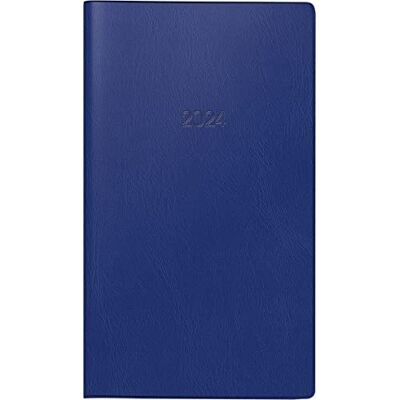 BRUNNEN Agenda settimanale modello 755 2024, 2 pagine = 1 settimana orizzontale, dimensione foglio: 8,7 x 15,3 cm, blu scuro BRUNNEN Agenda settimanale modello 755 2024, 2 pagine = 1 settimana orizzontale, dimensione foglio: 8,7 x 15,3 cm, blu scuro
