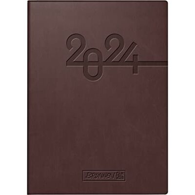BRUNNEN Agenda settimanale modello 731 2024, 2 pagine = 1 settimana formato foglio: 10 x 14 cm, marrone BRUNNEN Agenda settimanale modello 731 2024, 2 pagine = 1 settimana formato foglio: 10 x 14 cm, marrone
