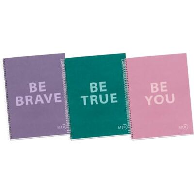 Miquelrius Pack 3 quaderni A4, 80 fogli 90 g/m², Quaderno a puntini, Copertina rigida riciclata e spirale, 4 fori per l'archiviazione, Ideale per lettere, bullet journal e ritorno a scuola Miquelrius Pack 3 quaderni A4, 80 fogli 90 g/m², Quaderno a puntini, Copertina rigida riciclata e spirale, 4 fori per l'archiviazione, Ideale per lettere, bullet journal e ritorno a scuola