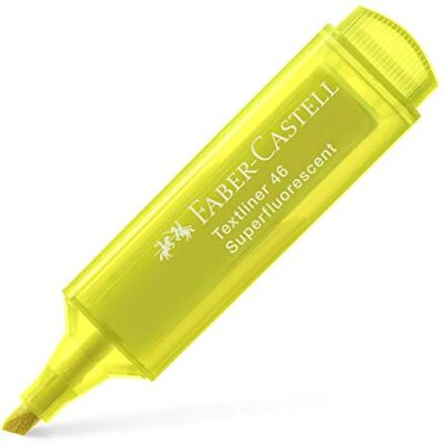 Faber-Castell 154607 Evidenziatore 1546, ricaricabile, giallo, 1 pezzo Faber-Castell 154607 Evidenziatore 1546, ricaricabile, giallo, 1 pezzo