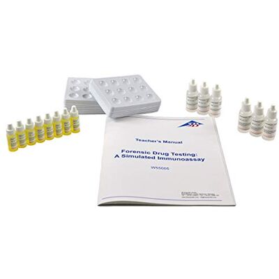 3B Scientific Kit di esperimenti: test antidroga forense, Un dosaggio immunologico simulato 3B Scientific Kit di esperimenti: test antidroga forense, Un dosaggio immunologico simulato