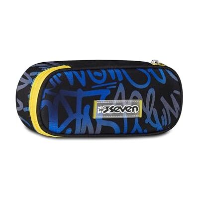Seven Bustina Scuola Round Plus, Nero e Blu, Taschino Interno con Zip e Passanti Elastici Portapenne, Accessori Zaino, Scuola Elementare, Media e Superiore, Bambino e Ragazzo Seven Bustina Scuola Round Plus, Nero e Blu, Taschino Interno con Zip e Passanti Elastici Portapenne, Accessori Zaino, Scuola Elementare, Media e Superiore, Bambino e Ragazzo