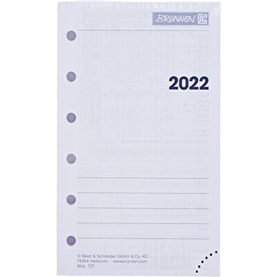 BRUNNEN calendario settimanale con calendari 2022, 2 pagine = 1 settimana, dimensioni foglio: 7,6 x 12,7 cm BRUNNEN calendario settimanale con calendari 2022, 2 pagine = 1 settimana, dimensioni foglio: 7,6 x 12,7 cm