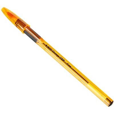 BIC Penna a sfera arancione Grip punta fine 0,7 mm, inchiostro nero BIC Penna a sfera arancione Grip punta fine 0,7 mm, inchiostro nero