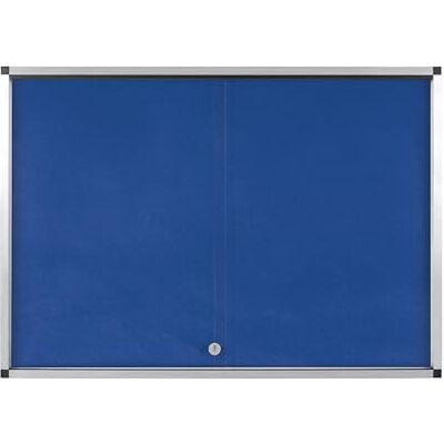 Bi-Office Exhibit Extra Vetrina Espositiva, 6xA4, Superficie in Feltro Blu, Porta in Vetro, Cornice in Alluminio Bi-Office Exhibit Extra Vetrina Espositiva, 6xA4, Superficie in Feltro Blu, Porta in Vetro, Cornice in Alluminio