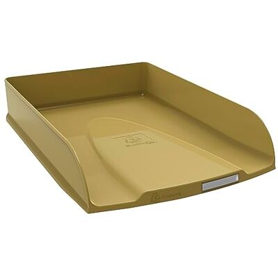 Exacompta Rif. 1 cestino per posta COMBO STYLI NEO DECO per documenti in formato A4+ dim 34 x 25 x 6,5 cm porta etichetta può contenere 500 fogli colore oro ramato Exacompta Rif. 1 cestino per posta COMBO STYLI NEO DECO per documenti in formato A4+ dim 34 x 25 x 6,5 cm porta etichetta può contenere 500 fogli colore oro ramato