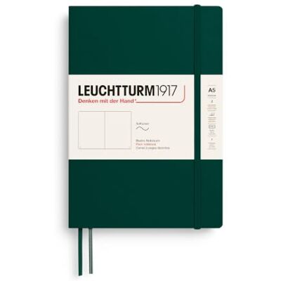 LEUCHTTURM1917 Taccuino Medium A5 Copertina morbida, Forest Green, liscio 123 pagine numerate con indice, cucito a filo, senza acidi LEUCHTTURM1917 Taccuino Medium A5 Copertina morbida, Forest Green, liscio 123 pagine numerate con indice, cucito a filo, senza acidi