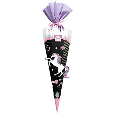 URSUS Easy Line Unicorno Kit Fai da Te 6 Angoli in Cartone colorato 3D Pre-Tagliato, 260 g/m², 68 cm, Diametro Circa 20 cm, per Creare Un Singolo Sacchetto di Scuola, colorato URSUS Easy Line Unicorno Kit Fai da Te 6 Angoli in Cartone colorato 3D Pre-Tagliato, 260 g/m², 68 cm, Diametro Circa 20 cm, per Creare Un Singolo Sacchetto di Scuola, colorato
