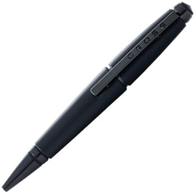 CROSS Edge Rollerball (tratto M, colore inchiostro: nero, ricaricabile, con confezione regalo premium), nero opaco CROSS Edge Rollerball (tratto M, colore inchiostro: nero, ricaricabile, con confezione regalo premium), nero opaco