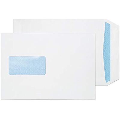 Blake Everyday 229 x 162 mm 90 g/m2 Tasca Autosigillante () Bianco, Confezione da 500 Blake Everyday 229 x 162 mm 90 g/m2 Tasca Autosigillante () Bianco, Confezione da 500