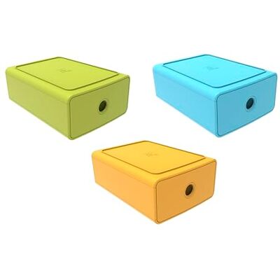 Exacompta Rif. 315909D Cartone da 3 moduli di archiviazione Tiny Box 1 cassetto Pop N'Co sovrapposbile, dimensioni esterne: profondità 19 x larghezza 26,5 x altezza 10 cm, assortiti Exacompta Rif. 315909D Cartone da 3 moduli di archiviazione Tiny Box 1 cassetto Pop N'Co sovrapposbile, dimensioni esterne: profondità 19 x larghezza 26,5 x altezza 10 cm, assortiti
