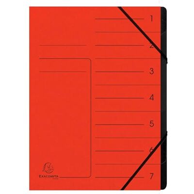 Exacompta Rif. 540705E Cartone da 10 raccoglitori con dorso aggraffato, con elastico, copertina stampata in carta lucida e interna in carta riciclata nera, 7 scomparti, 24,5 x 32 cm, formato A4 Exacompta Rif. 540705E Cartone da 10 raccoglitori con dorso aggraffato, con elastico, copertina stampata in carta lucida e interna in carta riciclata nera, 7 scomparti, 24,5 x 32 cm, formato A4