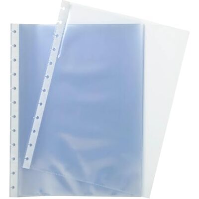 Exacompta Rif. Exactive 86134E Cartone da 10 ricariche di 10 buste in cristallo traslucido di alta qualità per portadocumenti rimovibile ad anelli per formato A4 Exacompta Rif. Exactive 86134E Cartone da 10 ricariche di 10 buste in cristallo traslucido di alta qualità per portadocumenti rimovibile ad anelli per formato A4