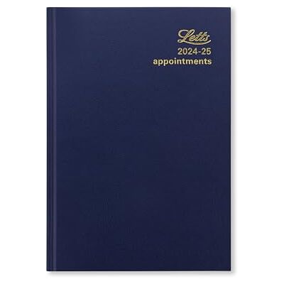 Letts of London Agenda accademica 2024/2025, formato A5, formato A5, giornaliera, con appuntamenti, colore: blu Letts of London Agenda accademica 2024/2025, formato A5, formato A5, giornaliera, con appuntamenti, colore: blu
