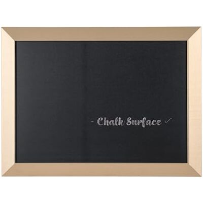 Bi-Office Lavagna Nera Per Gesso Kamashi Glam, Cornice MDF Oro, 90 x 60 cm Bi-Office Lavagna Nera Per Gesso Kamashi Glam, Cornice MDF Oro, 90 x 60 cm
