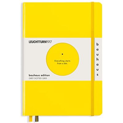 LEUCHTTURM1917 Taccuino Medium A5 Copertina rigida Puntinato, Lemon 251 pagine numerate, Bauhaus Edition con goffratura Kandinsky, indice, cucito a filo, senza acidi LEUCHTTURM1917 Taccuino Medium A5 Copertina rigida Puntinato, Lemon 251 pagine numerate, Bauhaus Edition con goffratura Kandinsky, indice, cucito a filo, senza acidi