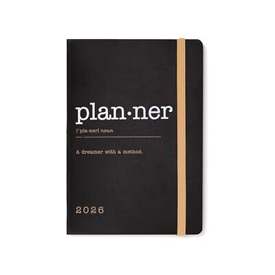 Letts of London Eco Writers Words Agenda settimanale 2026, formato A6, colore nero, Letts of London Eco Writers Words Agenda settimanale 2026, formato A6, colore nero,
