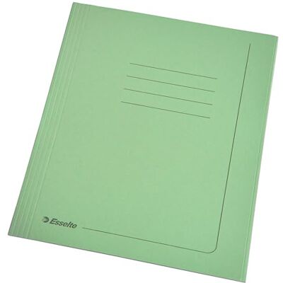 Esselte MANILLA, 25 pezzi Cartelline 3 lembi A4 espandibili, Cartoncino 295 gr, 25 x 35 cm, 100% riciclato Verde Esselte MANILLA, 25 pezzi Cartelline 3 lembi A4 espandibili, Cartoncino 295 gr, 25 x 35 cm, 100% riciclato Verde