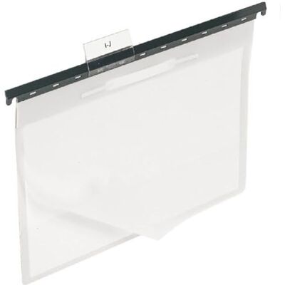 Durable Cartella sospesa ad aghi, f.to A4, asta di sospensione, cavalierino, tasca interna, copertina trasparente, grigio, conf. da 25 pezzi Durable Cartella sospesa ad aghi, f.to A4, asta di sospensione, cavalierino, tasca interna, copertina trasparente, grigio, conf. da 25 pezzi