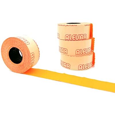 Alevar 26x16 Rettangolare Scatola 36 Rotoli Etichette per Prezzatrice, Arancio Fluo Permanente, 1.000 Etichette per Rotolo, Totale 36.000 Etichette Alevar 26x16 Rettangolare Scatola 36 Rotoli Etichette per Prezzatrice, Arancio Fluo Permanente, 1.000 Etichette per Rotolo, Totale 36.000 Etichette