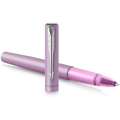 Parker penna roller Vector XL Laccatura lillà metallizzato su ottone Punta sottile con ricarica di inchiostro nero Confezione regalo Parker penna roller Vector XL Laccatura lillà metallizzato su ottone Punta sottile con ricarica di inchiostro nero Confezione regalo