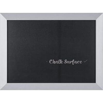 Bi-Office Lavagna Nera Per Gesso Kamashi Glam, Cornice MDF Argeno, 90 x 60 cm Bi-Office Lavagna Nera Per Gesso Kamashi Glam, Cornice MDF Argeno, 90 x 60 cm
