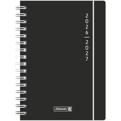 BRUNNEN Schülerkalender 2026/2027 "Plain Black" A5, Kunststoff BRUNNEN Schülerkalender 2026/2027 "Plain Black" A5, Kunststoff