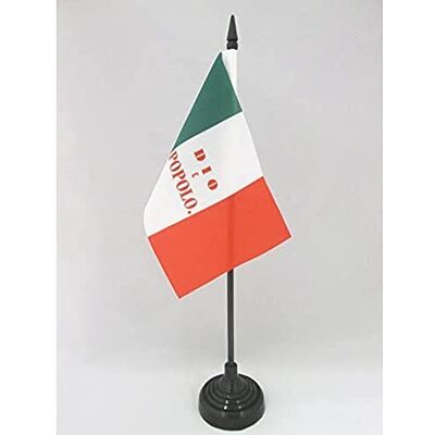 AZ FLAG Bandiera da Tavolo Repubblica Romana 1849 15x10 cm Base Plastica AZ FLAG Bandiera da Tavolo Repubblica Romana 1849 15x10 cm Base Plastica