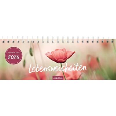 Ars Edition Tischkalender Lebensweisheiten 2026: Praktischer Terminplaner mit Wochenkalendarium für mehr Weisheit im Alltag Ars Edition Tischkalender Lebensweisheiten 2026: Praktischer Terminplaner mit Wochenkalendarium für mehr Weisheit im Alltag