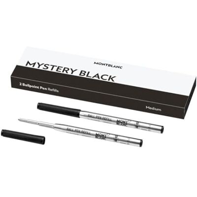 MONTBLANC Refill per penna a sfera medi, Nero (Mistery Black), Confezione da 2 MONTBLANC Refill per penna a sfera medi, Nero (Mistery Black), Confezione da 2