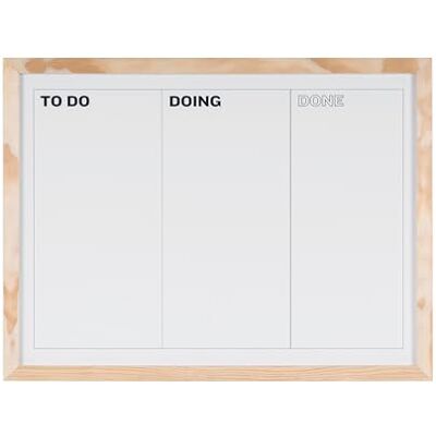Bi-Office Lavagna Planner KanBan, Lavagna Magnetica e Cancellabile a Secco, Cornice Di Legno Pino, 60 x 45 cm Bi-Office Lavagna Planner KanBan, Lavagna Magnetica e Cancellabile a Secco, Cornice Di Legno Pino, 60 x 45 cm