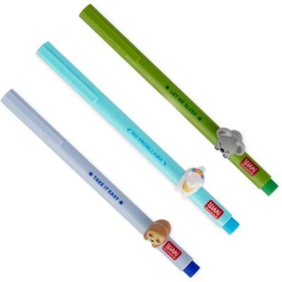 Legami Penna gel decorativa a forma di animale, sfoderabile e ricombinabile, evita rotoli, punta fine da 0,5 mm, set di 3 bradipi Lama e Koala (set di 3 FLUFFY) Legami Penna gel decorativa a forma di animale, sfoderabile e ricombinabile, evita rotoli, punta fine da 0,5 mm, set di 3 bradipi Lama e Koala (set di 3 FLUFFY)