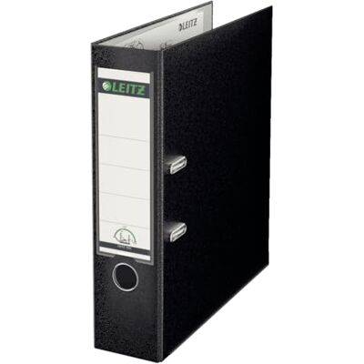 Leitz Cartella in plastica di qualità a 180°, A4, nera, larghezza dorso 8,2 cm, copertina laminata PP, 10105095 Leitz Cartella in plastica di qualità a 180°, A4, nera, larghezza dorso 8,2 cm, copertina laminata PP, 10105095