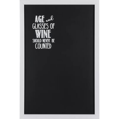 Bi-Office Lavagna Nera per Gesso Vino Quote, 400 x 600 mm, Cornice Bianca Bi-Office Lavagna Nera per Gesso Vino Quote, 400 x 600 mm, Cornice Bianca