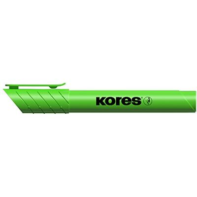 Kores High Liner Plus: Evidenziatori a Penna Verde Fluorescente, Punta a Scalpello con Inchiostro a Base d'Acqua, Ideali per la Scuola e per l'Ufficio, Set da 12 Pezzi Kores High Liner Plus: Evidenziatori a Penna Verde Fluorescente, Punta a Scalpello con Inchiostro a Base d'Acqua, Ideali per la Scuola e per l'Ufficio, Set da 12 Pezzi