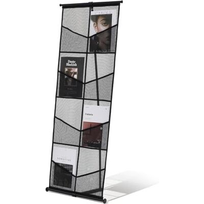 VEVOR Espositore per Brochure a 4 Livelli con 8 Tasche in Rete, Portariviste Giornali e Cataloghi da Pavimento, Leggero e Portatile con Borsa per il Trasporto, per Esposizione Negozi Fiere e Uffici VEVOR Espositore per Brochure a 4 Livelli con 8 Tasche in Rete, Portariviste Giornali e Cataloghi da Pavimento, Leggero e Portatile con Borsa per il Trasporto, per Esposizione Negozi Fiere e Uffici